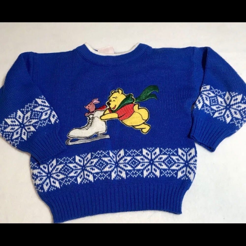 disney store knit sweater Winnie the Pooh piglet